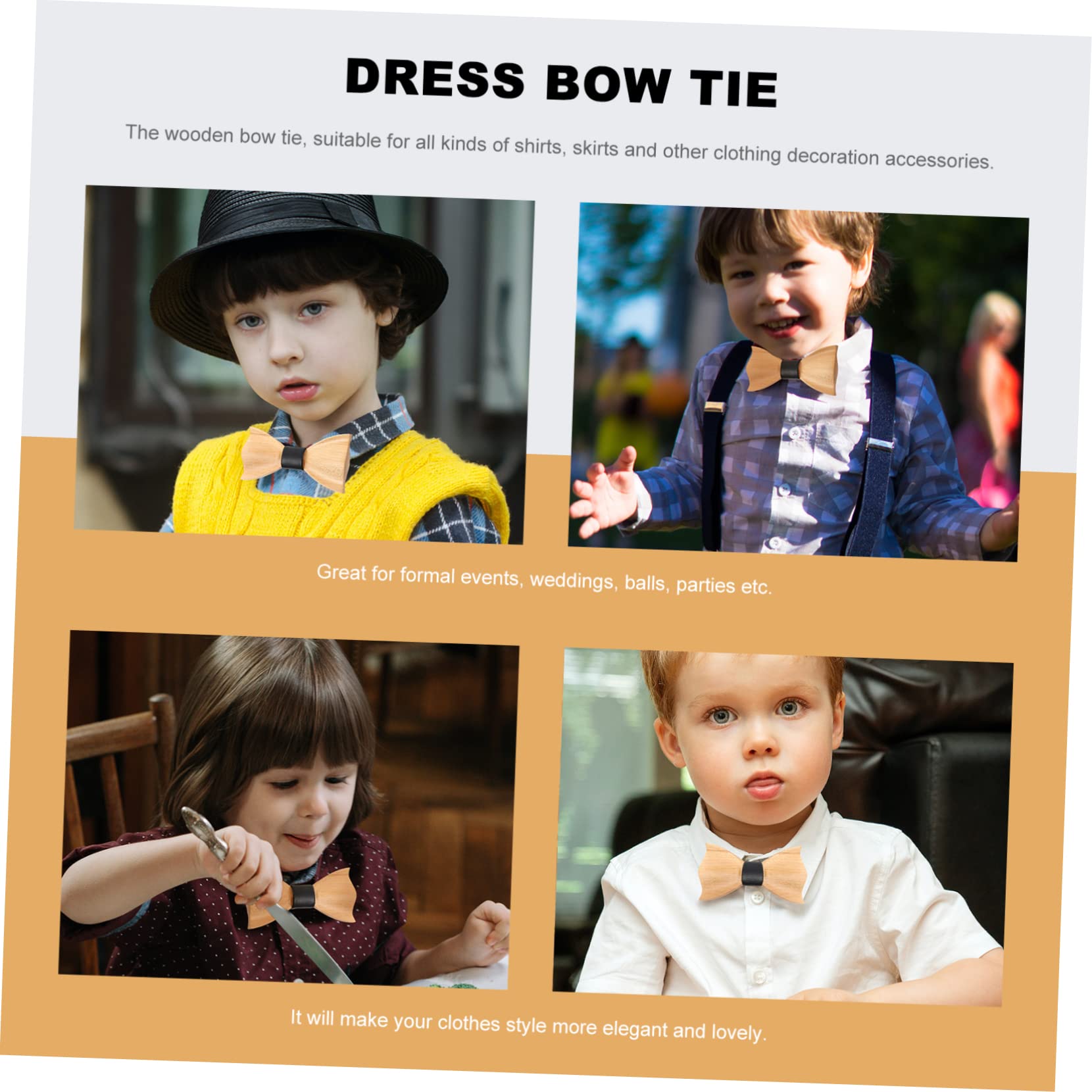 CATIEBYE 1Pc Bow Tie for Elegant Clothing Accessory for Boys for Formal Tuxedos and Festivals Stylish Design with Bee Ornament Durable and Practical