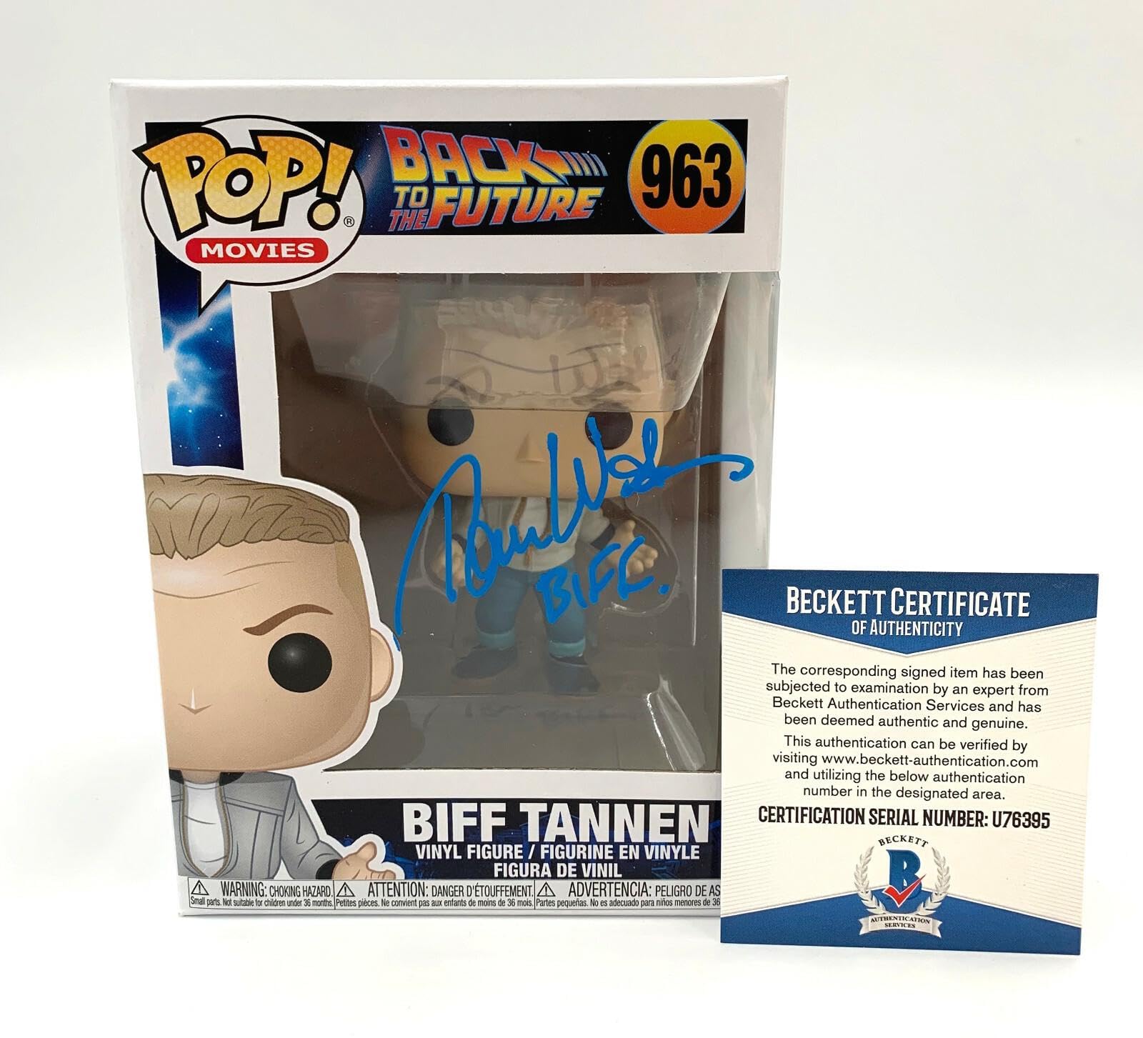 Topps Tom Wilson Back To The Future Signed Funko Pop Autograph