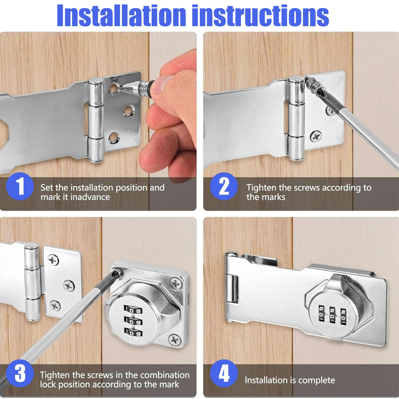 Serratura A Combinazione Per Armadi E Cassetti - Sicura Senza Chiavi, 999 Combinazioni, Facile Installazione Fai Da Te - Foto 2