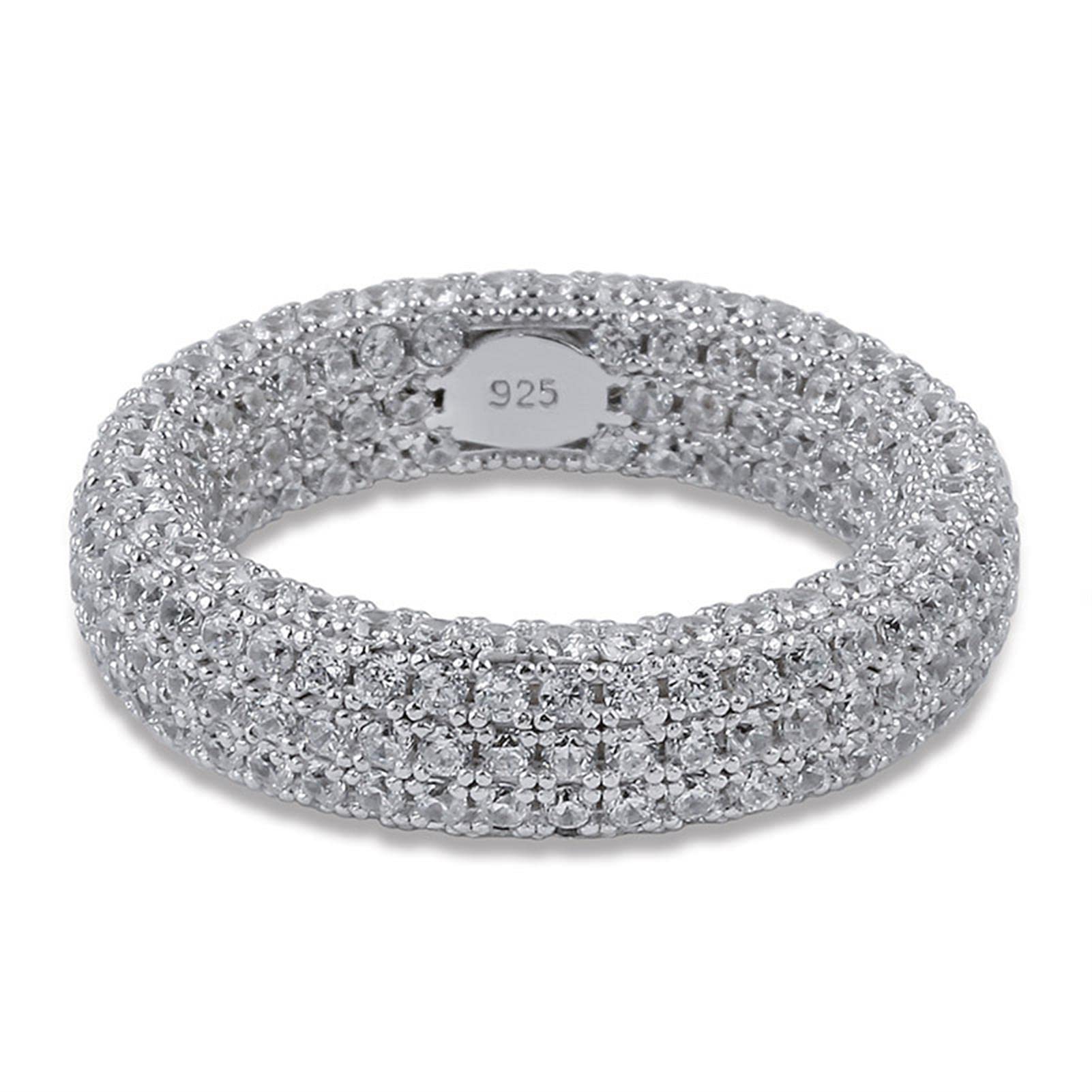 Hip Hop Ringe Rock Herren Ring Luxus Silber Farbe Full Bling Iced Out Cubic Micro Gepflasterte CZ Ringe Hochzeit Schmuck Geschenk