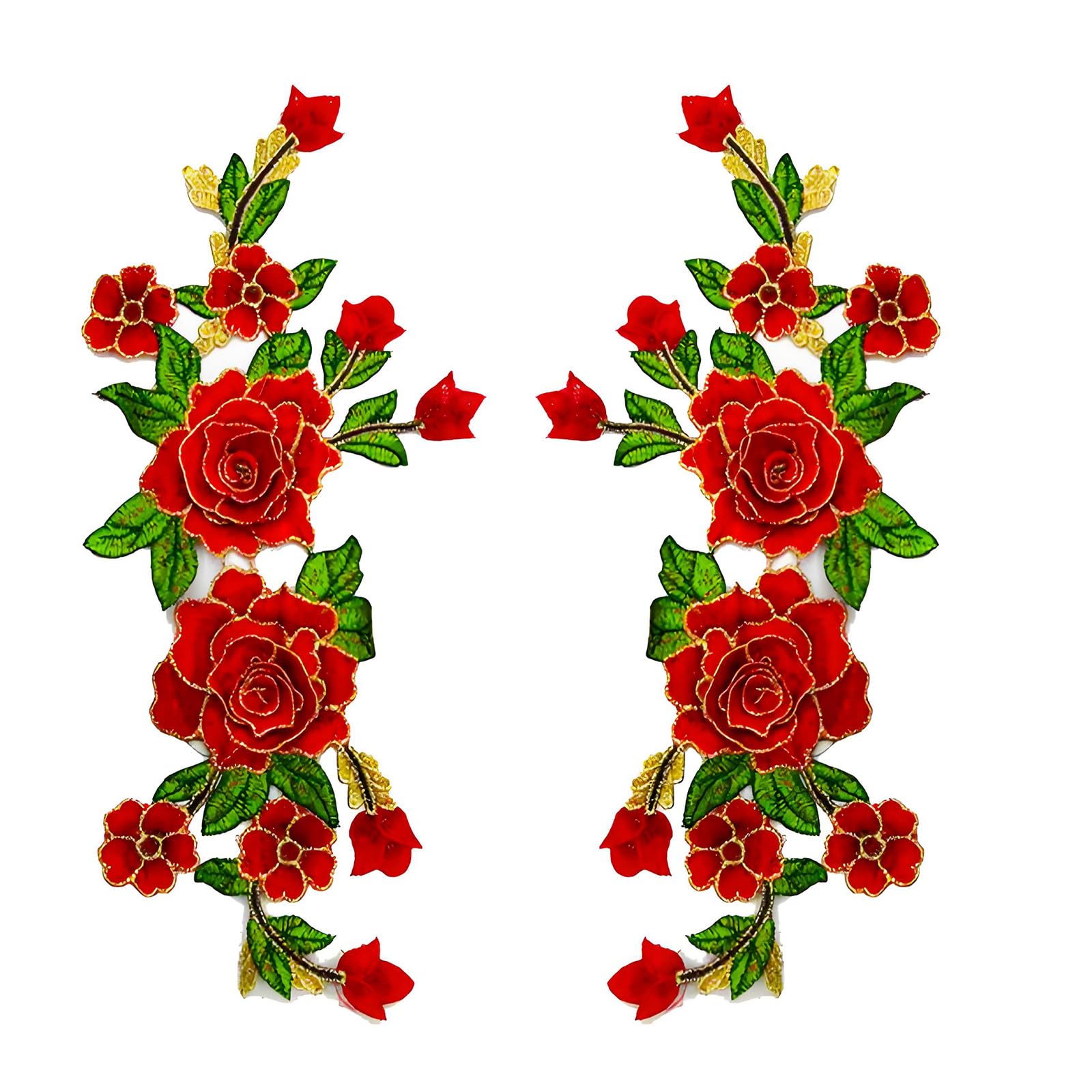 Whoasyst Embroidery Sewing on Sticker Water Dissolvable Clothing Appliques for Garment Cheongsam Decoration Sewing Project Polyester Applique