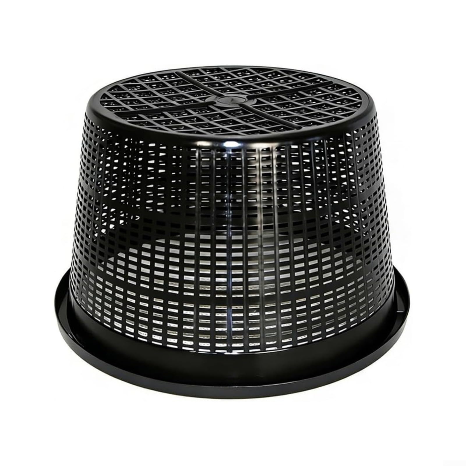 Contenitore per piante acquatiche per il controllo delle radici dello stagno, 21,6 cm, rotondo, a rete, nero (5 pezzi)