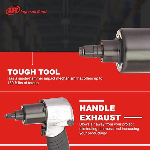 Miniatura 3 de Ingersoll Rand Llave de impacto neumática 215G 38", par máximo de 160 pies-libras, empuñadura de pistola