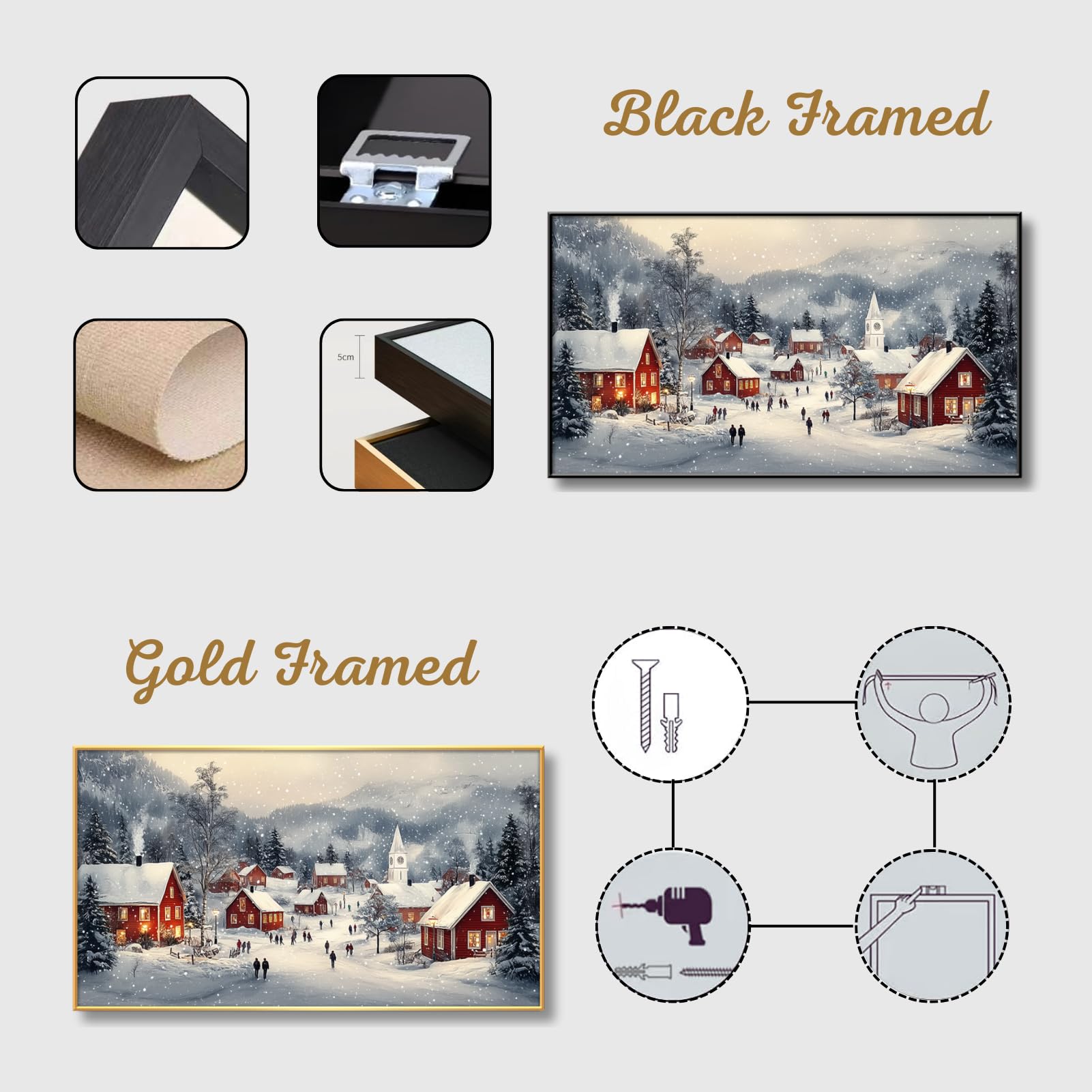 Amazon.com: Christmas Canvas Wall Art, Christmas Pictures Wall