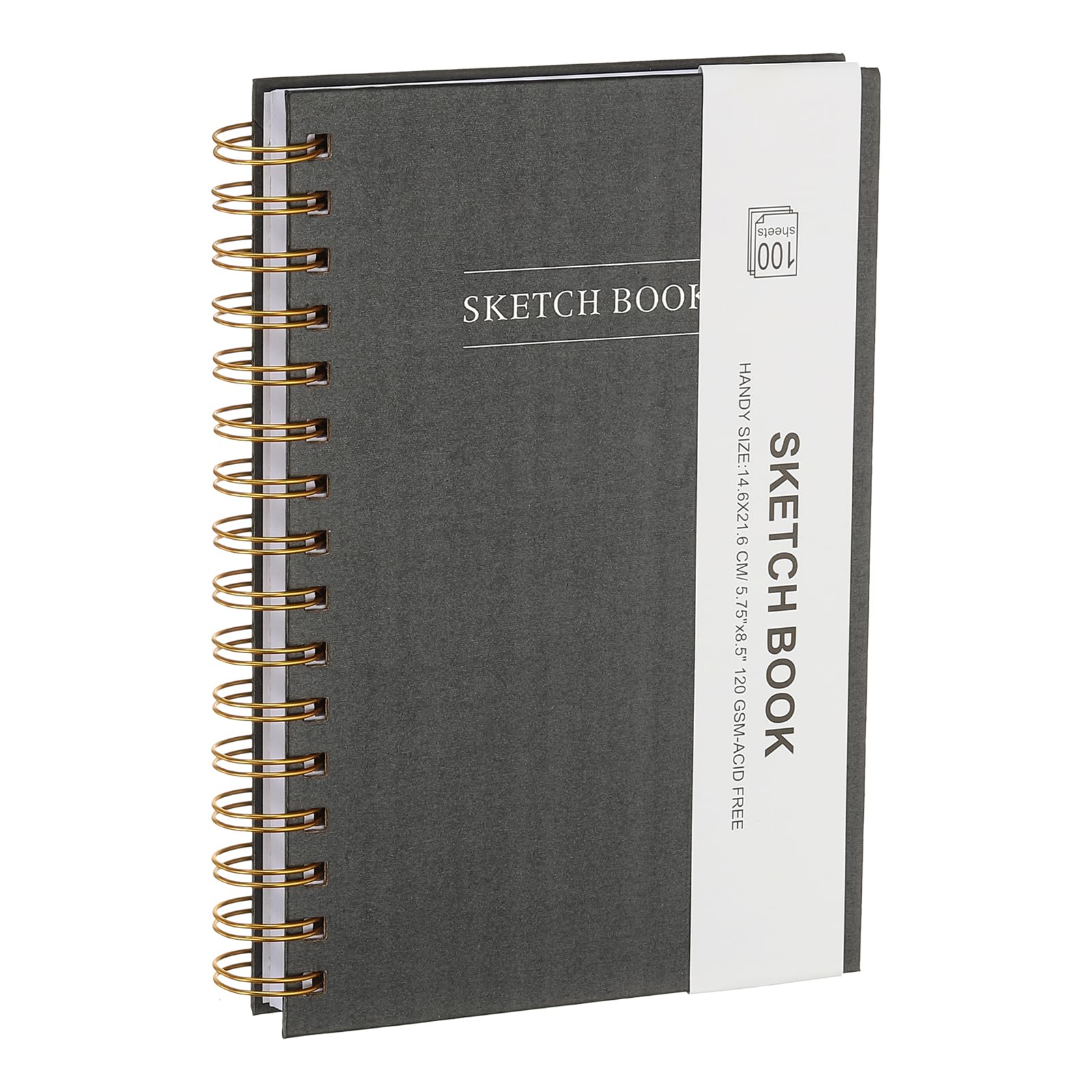 PATIKIL 8.6x5.6" Hardcover Spiral Bound Sketchbook