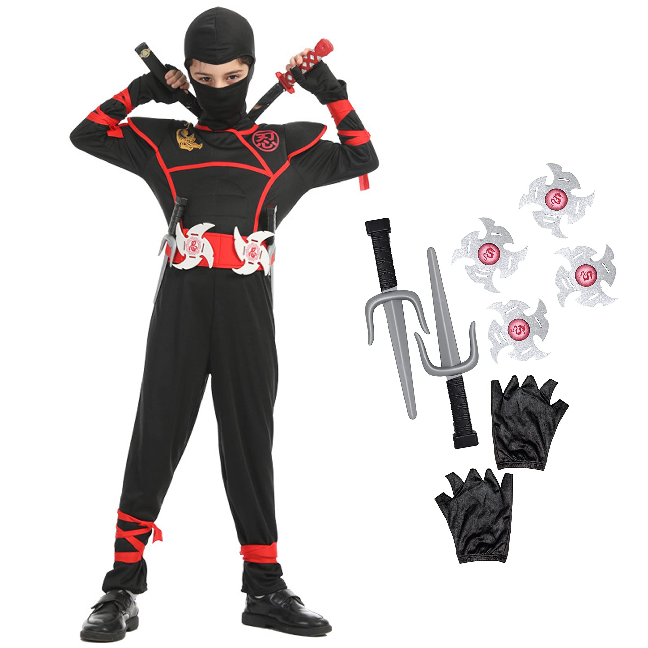 Ninja Costume Boy Halloween Kids Costume Boy Ninja Muscle Costume With Ninja Foam Accessories Best Children Gift