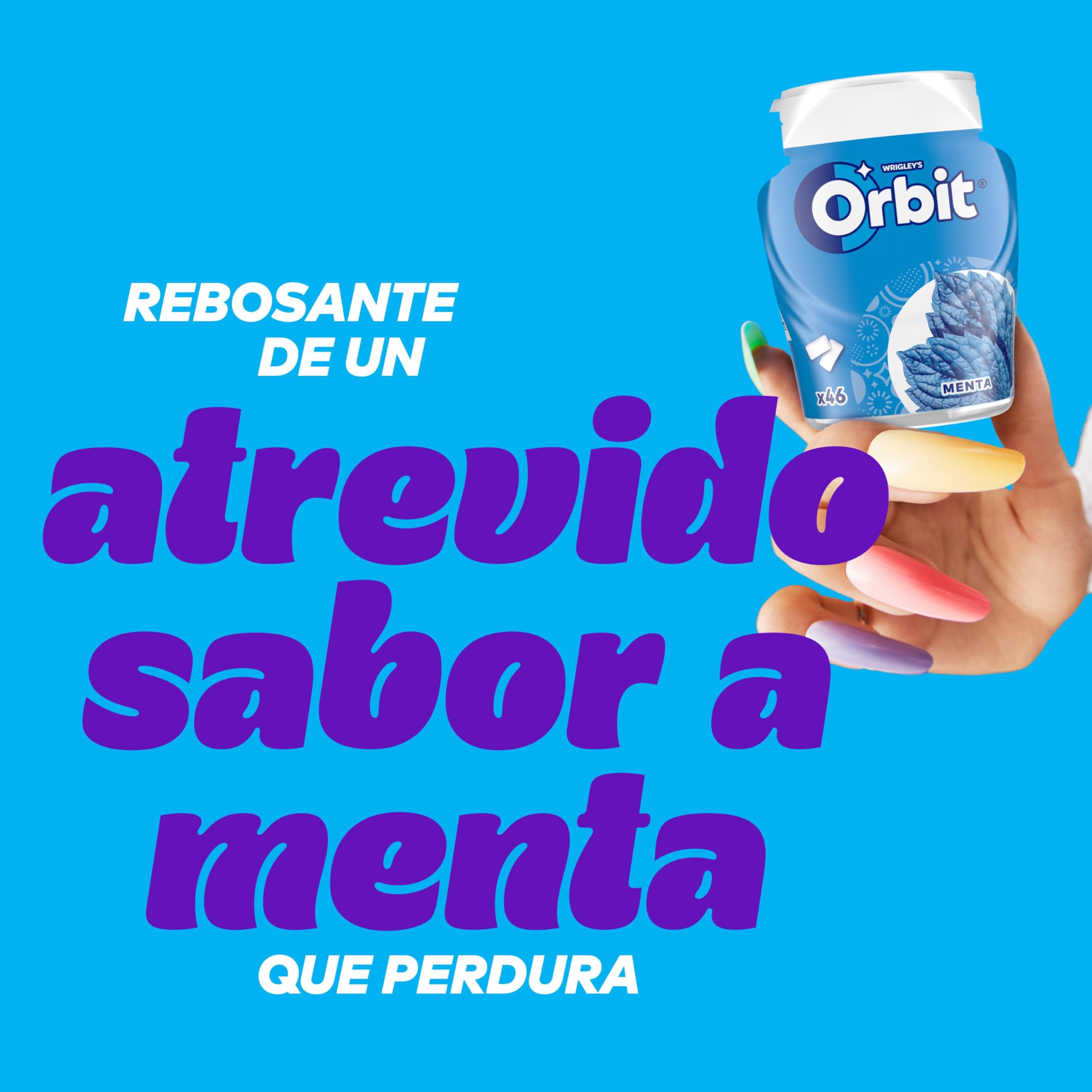 Orbit Chicles Sin Azúcar Sabor Menta Fresco Intenso Larga Duración Gragea 6x46