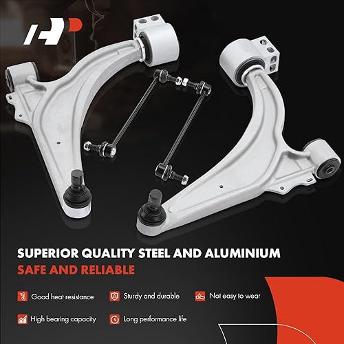 Miniatura 3 de A-Premium Juego de 6, brazo de control delantero inferior, barra estabilizadora, extremo de barra de acoplamiento exterior, compatible con Chevrolet