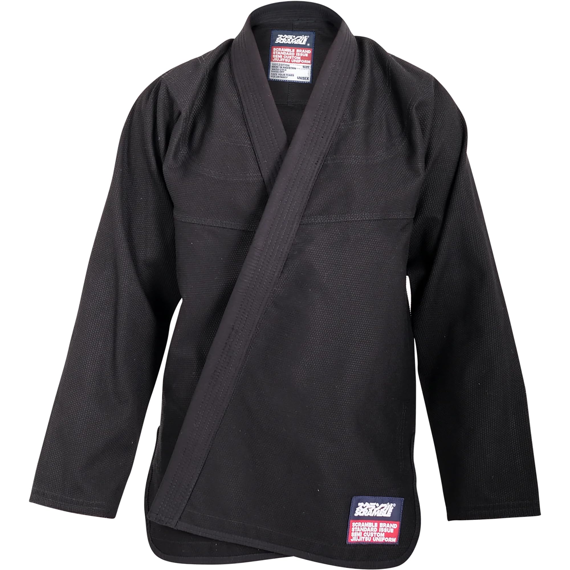 SCRAMBLE Standard Issue V3 BJJ Gi. Brazilian Jiu Jitsu Gi Kimono For Men, Includes Preshrunk Pants & Top. 100% Cotton Kimono, Training Uniform For BJJ, Karate, Judo & Martial Arts Sport.