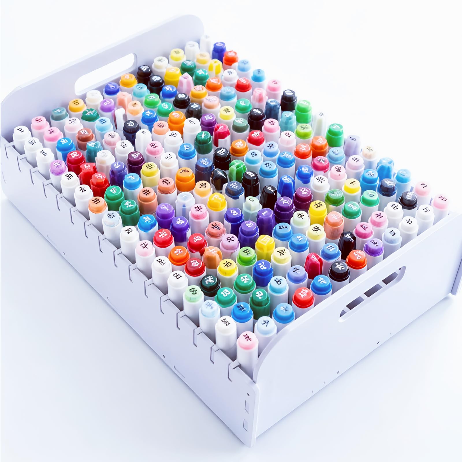 Lrqmte Marker Pen Holder for Desk, for 204 Alcohol Markers, Art Brushes
