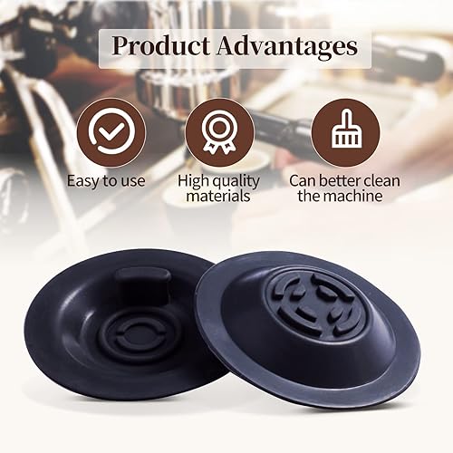 Miniatura 3 de Paquete de 2 discos de limpieza para máquinas Breville Espresso Backflush de 2.126 in para máquinas de café expreso Breville - Disco de retrolavado