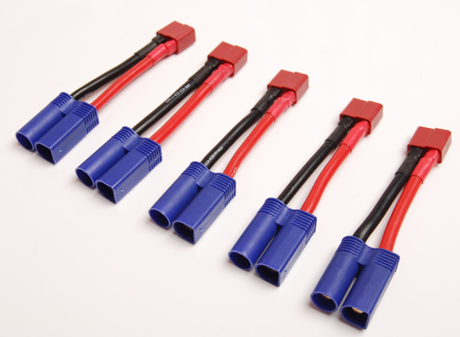 Lot(5) Heavy Duty EC5 Male to Female T-Plug Adapter 12awg Wire for RC Deans Style