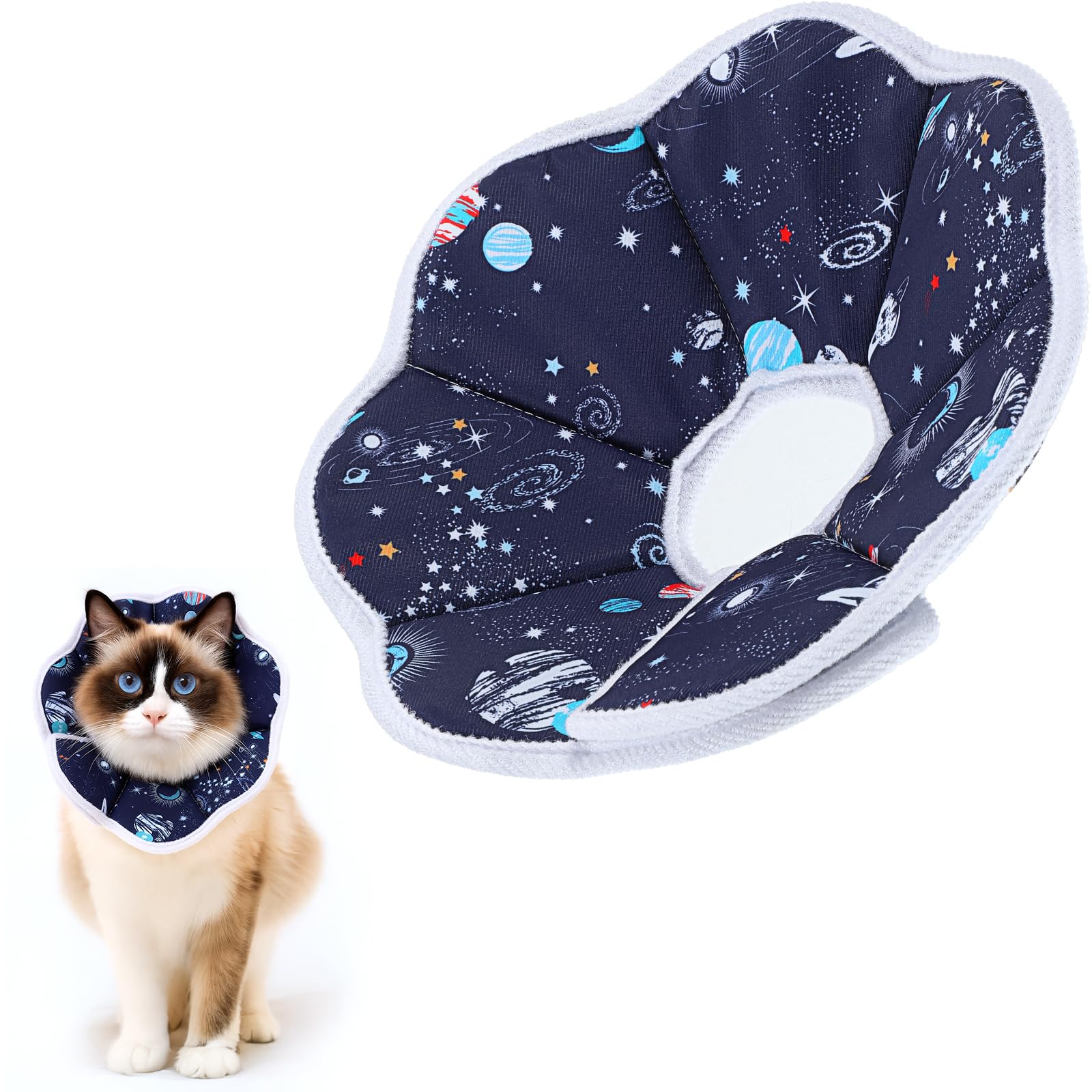 YBEATY Cat Cone Collar Soft Adjustable Lightweight Cat Recovery Collar to Stop Licking Protective Cats Neck Cone After Surgery for Small Animal Cats Kittens Puppies After Surgery Grooming