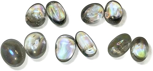 Miniatura 6 de 2 muestras de piedras preciosas de cristal curativo natural de cuarzo arco iris, tamaño mediano, raro, pulidas y pulidas, de Brasil, Cristal