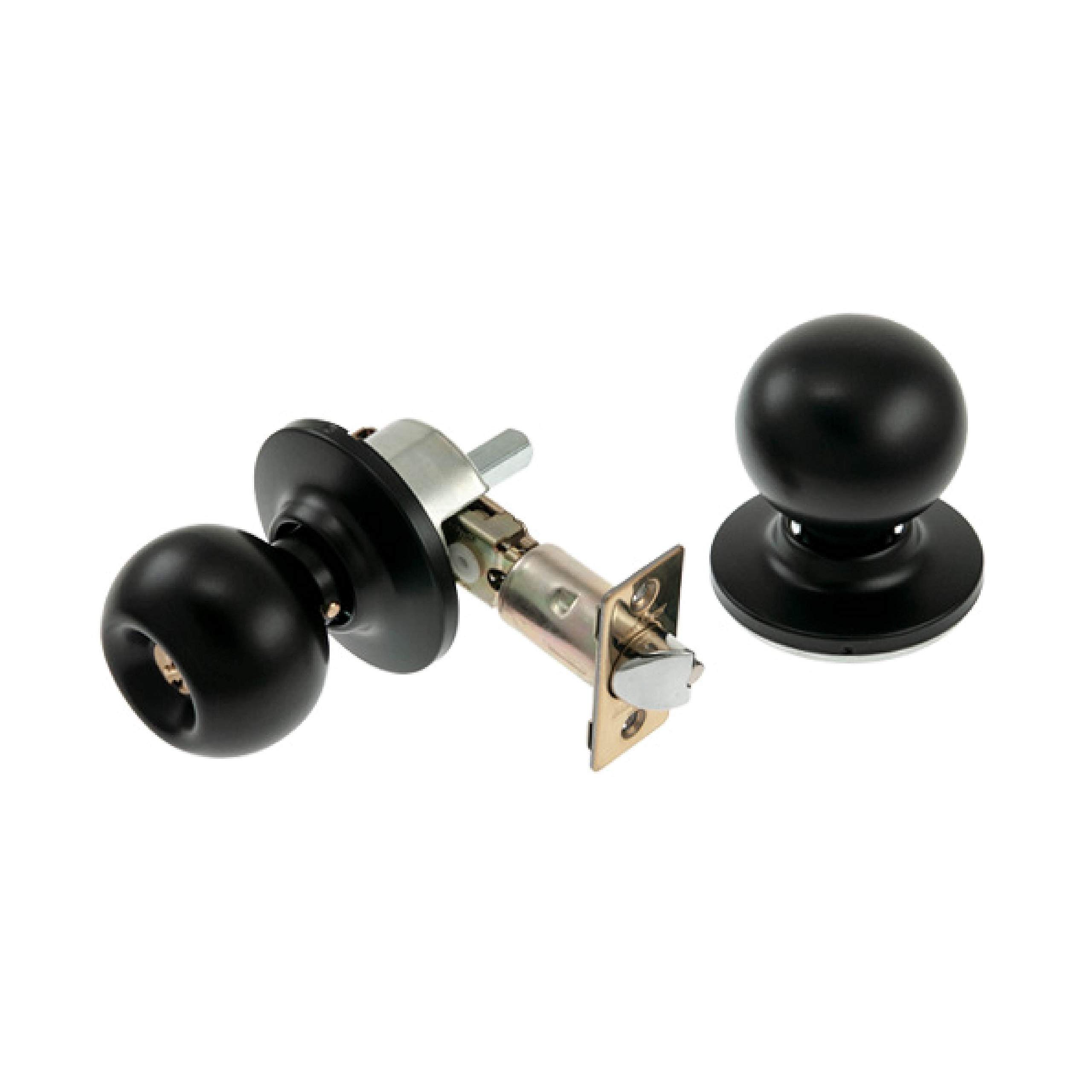 Poignée de porte boule Tesa Assa Abloy 3902U0NE noire pour bloquer les accès