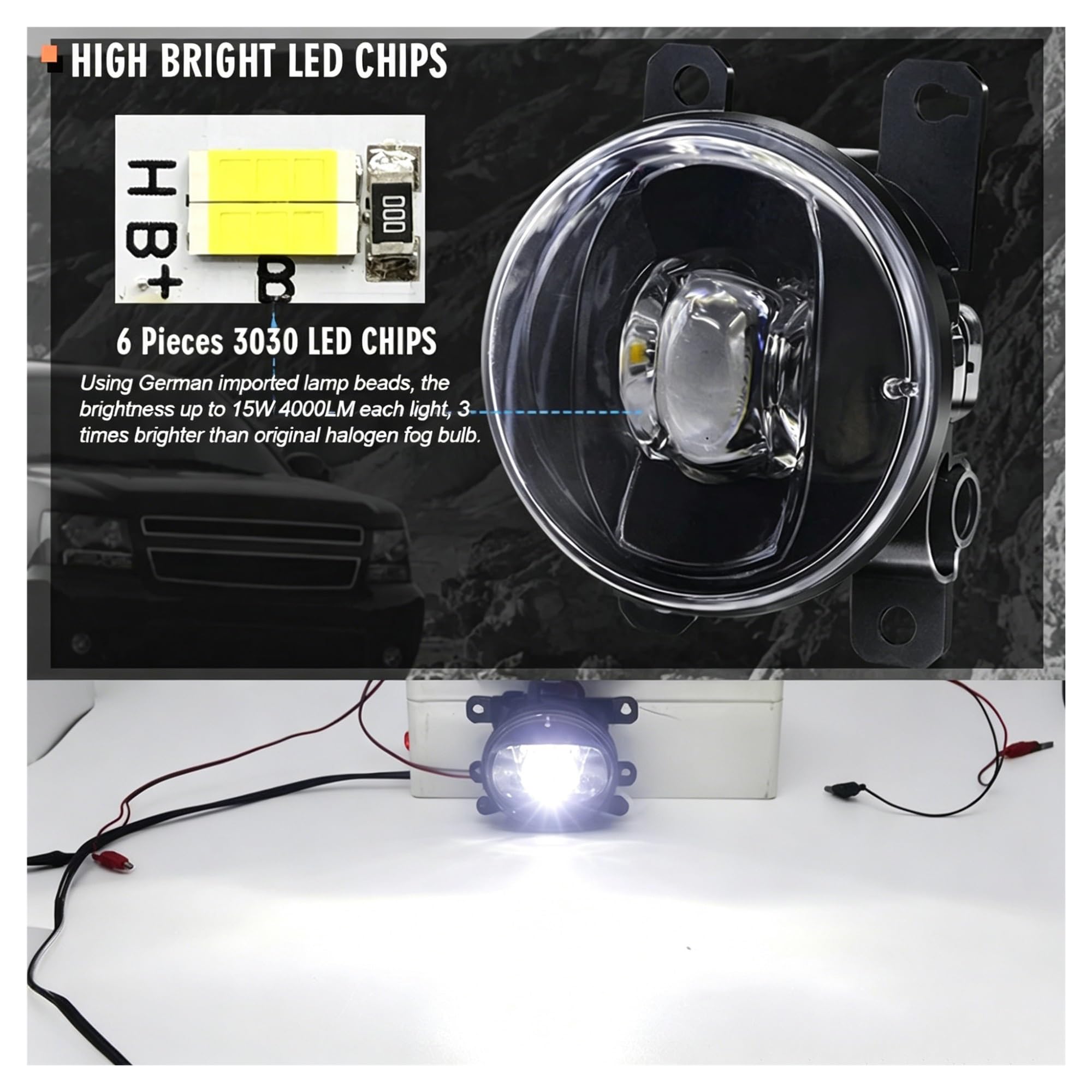 Faro Delantero Luz Antiniebla Lente LED Para Mitsubishi Para Challenger Para Nativa Para Pajero Para Dakar 2008-2015 Parachoques Delantero Coche Lámpara Canbus H11 Faros Antiniebla