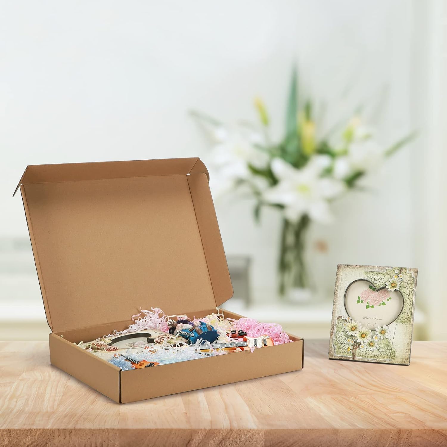 Lote de 50 cajas postales extraplanas tamaño A4 | Dimensiones: 310 x 220 x 50 mm | Embalaje y envío Productos planos (marco de fotos, libros, camisa...)