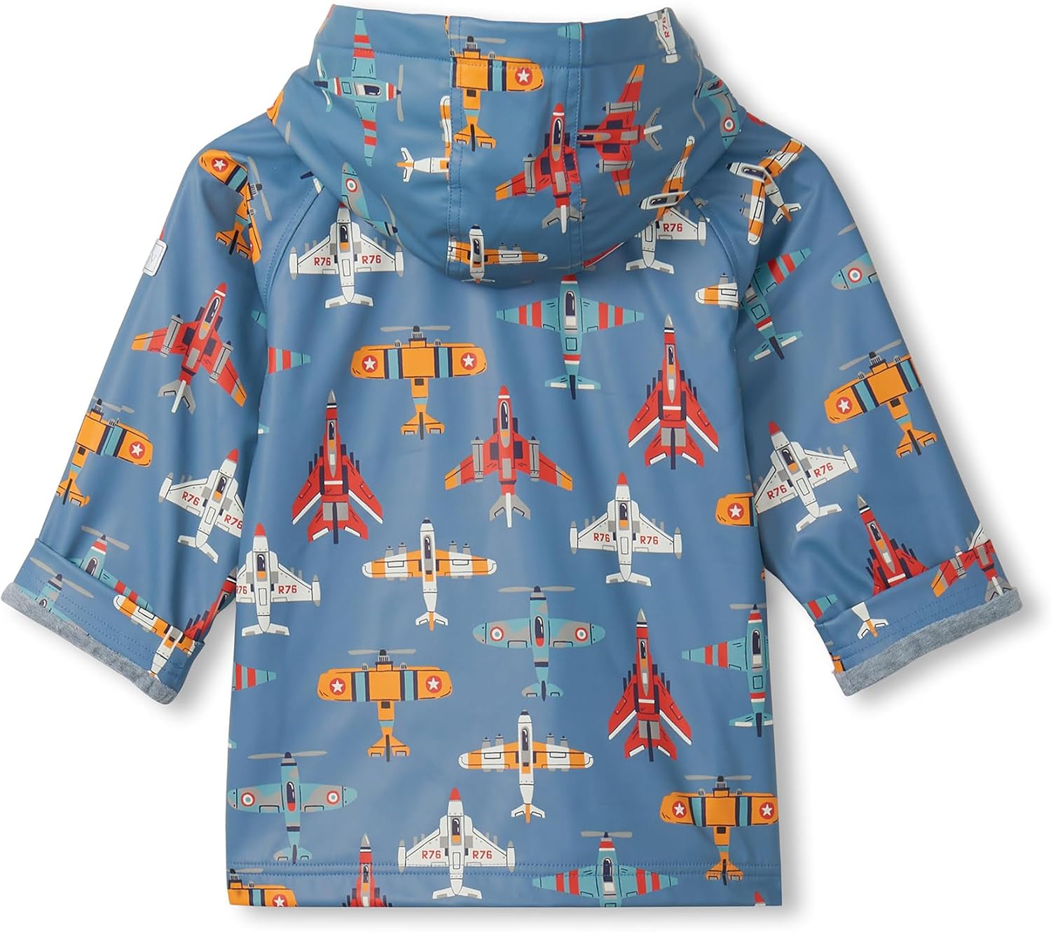 Hatley Boys' Color Changing Button-up Printed Rain Jacket