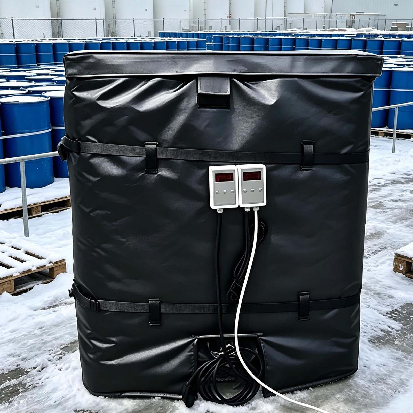 Coperta Termica Digitale Ibc,Coperta Termica per Barili Olio Black-1000L
