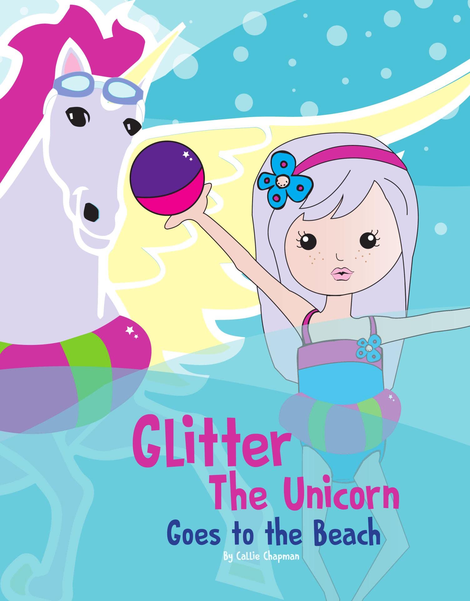 Glitter the Unicorn goes to the Beach