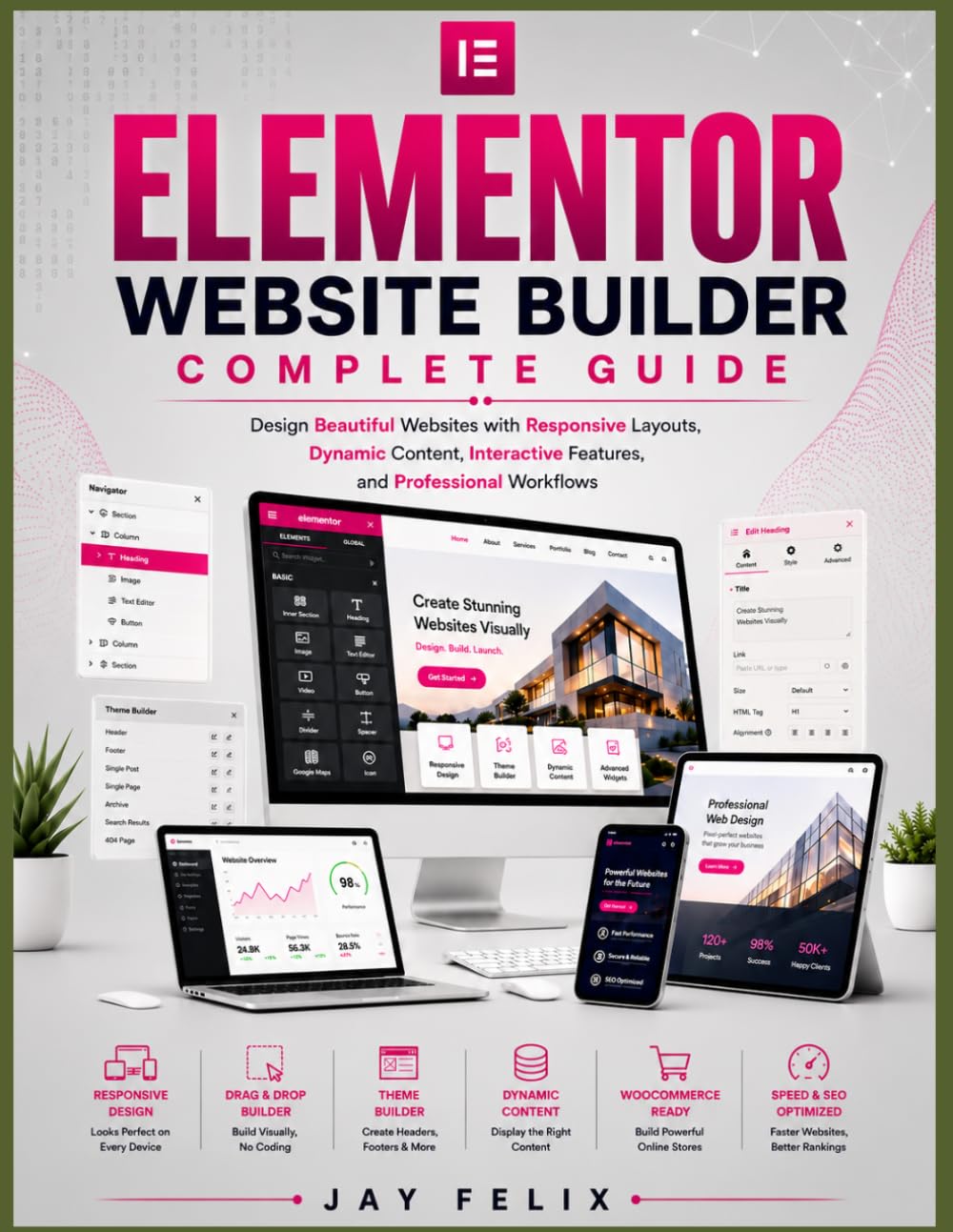 ELEMENTOR WEBSITE BUILDER COMPLETE GUIDE: Design Beautiful Websites with Responsive Layouts, Dynamic Content, Interactive Features, and Professional Workflows