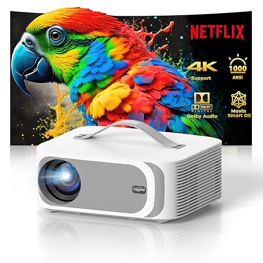 Portable 4K Smart Projector with Dolby Audio
