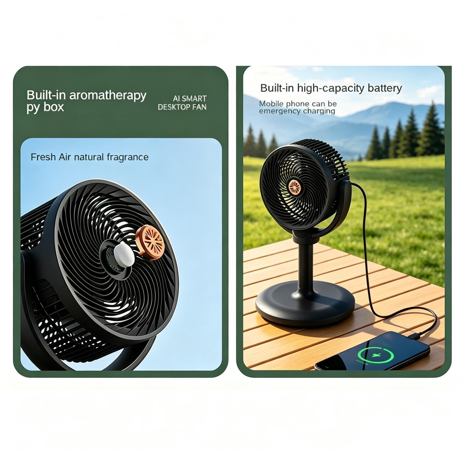 Ventiladores De Pie Solares Para El Hogar Silencioso, Recargable Por USB | Ventilador Solar Portátil de Pie para Cocina, Habitación, Sala de Estar, Dormitorio, Oficina, Camping y Jar