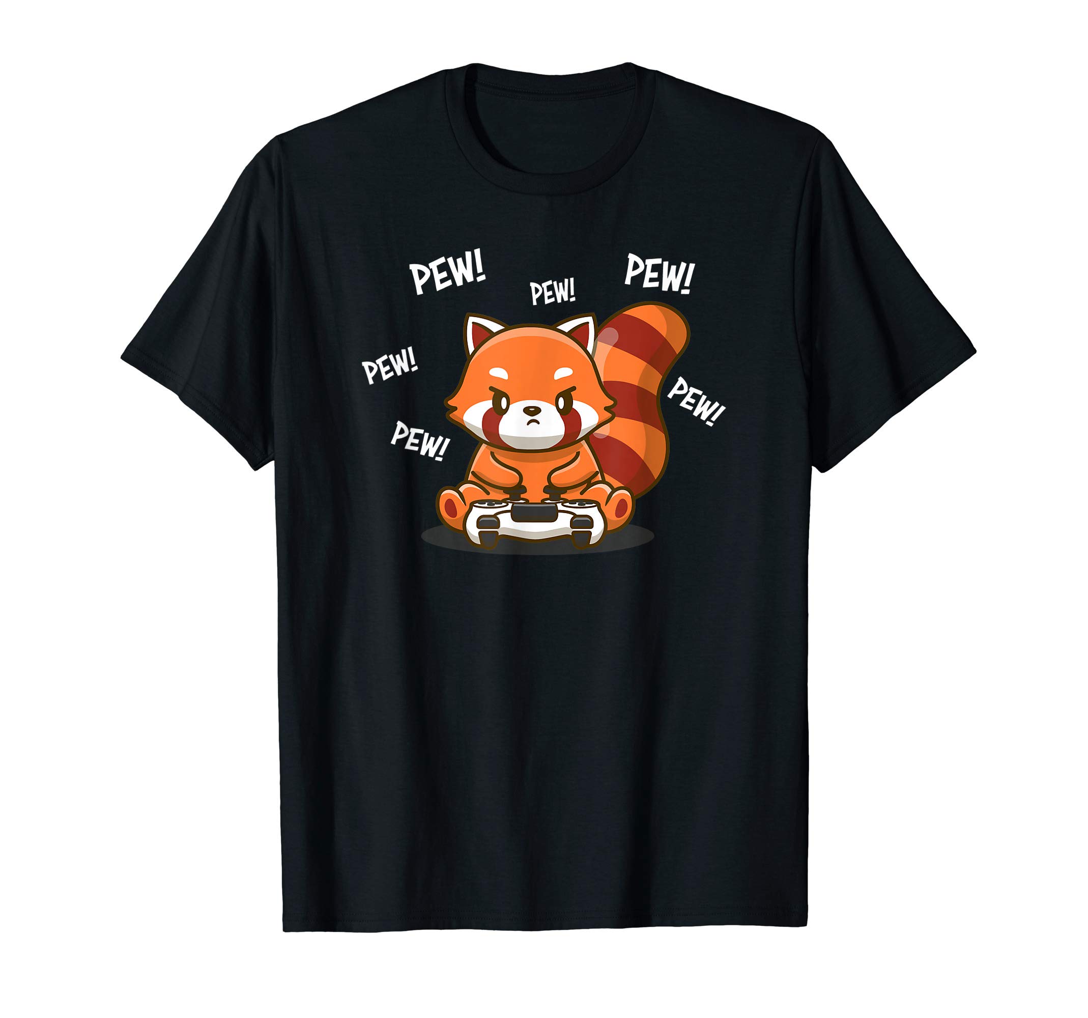 Funny Design Red Panda Bear Gifts Shirts & HoodiesCute Kawaii Video Gamer Red Panda Lover T-ShirtOEKO-TEX STANDARD 100