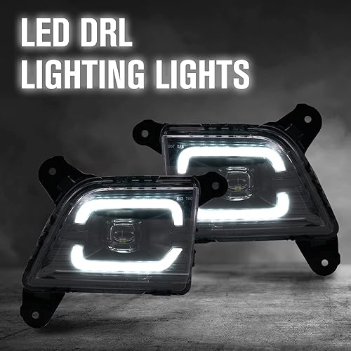 Miniatura 3 de HAKA TOUGH Luces antiniebla LED DRL para Chevy Chevrolet Silverado 1500 accesorios 2019-2021, faros antiniebla de circulación diurna, luces de
