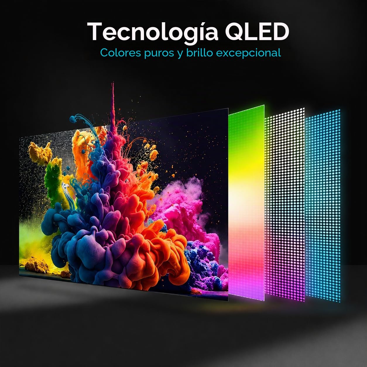 Nilait Luxe 50UD8004SWOS Smart TV 50 Pulgadas QLED 4K UHD, WebOS, HDR, Dolby Audio, WiFi, Ultra Slim, Televisor Inteligente 50"