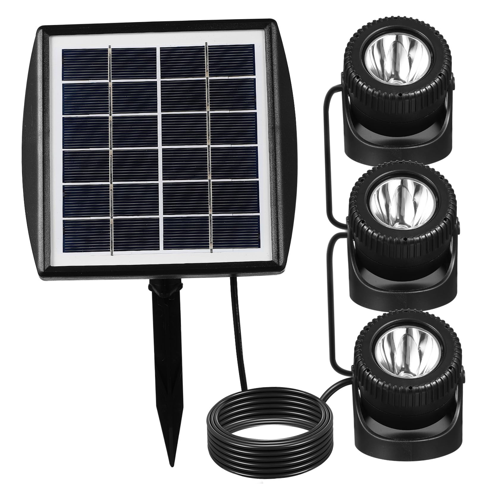 YARNOW Lampes Submersibles À LED pour Bassin Panneau Solaire 6 V 2 W Ip68 pour Piscine Extérieure Jardin Cour Patio