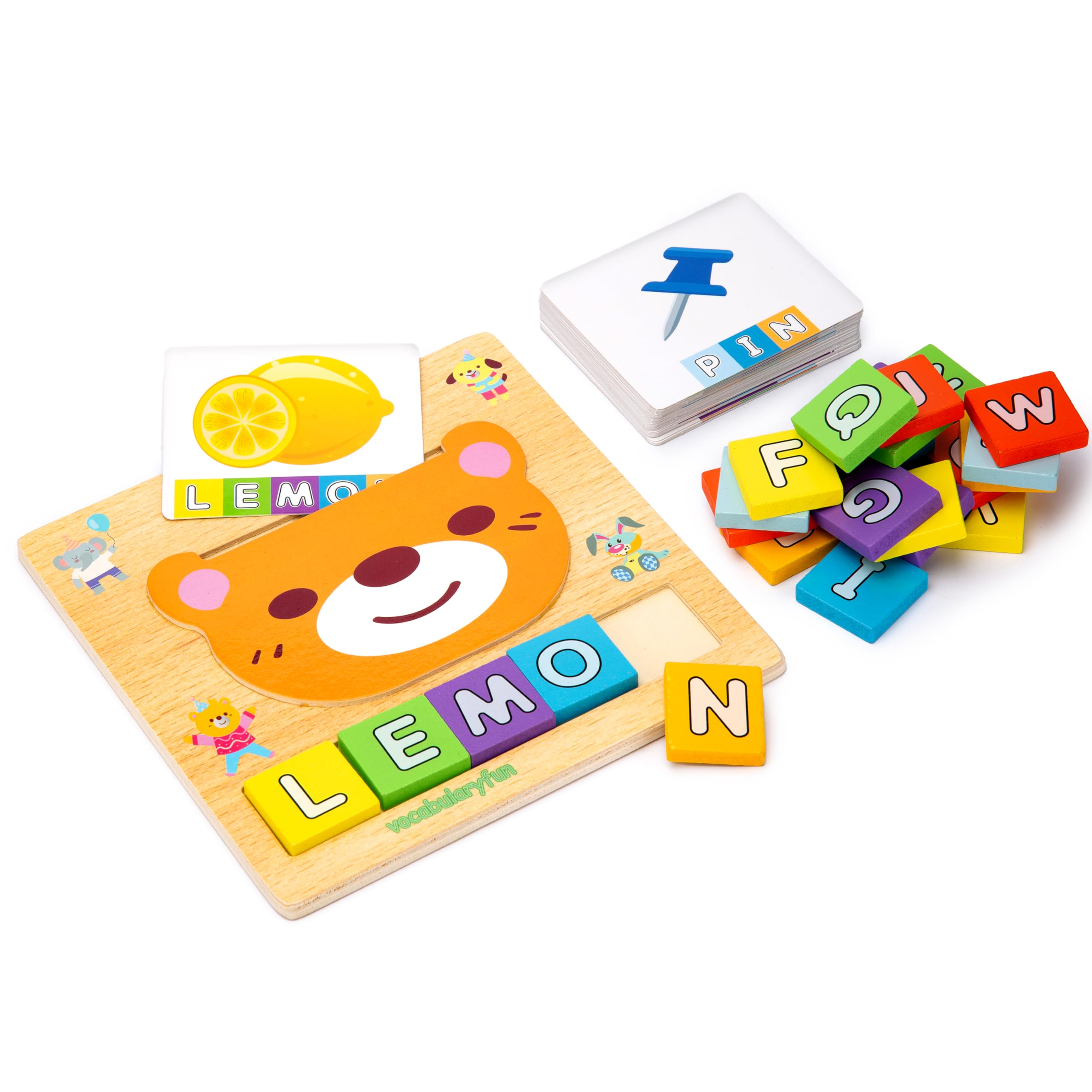 KIDS KINDLY Wooden 2 in 1 Letter Matching Puzzle for Kids, Spelling Game, Vocabulary Building, Alphabets Word Puzzle (Upper Case & Lower Case) with Puzzle Cards, Age 3+ Years (B0CVL6VY8D) Amazon Price History, Amazon Price Tracker