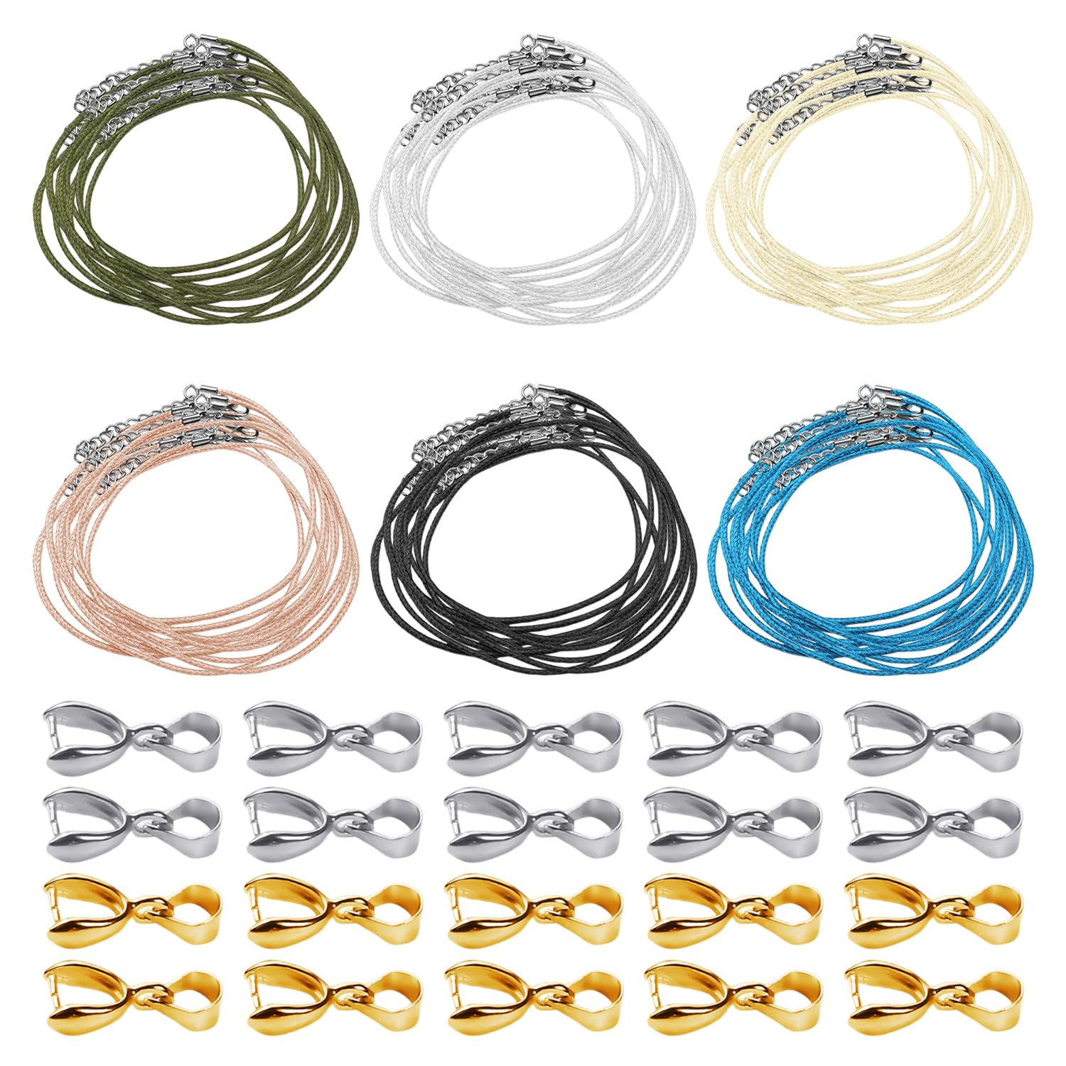 10 pz/lotto collana con cordino in vera pelle con chiusura corda intrecciata regolabile treccia a quattro fili per la creazione di gioielli bracciali fai da te  36