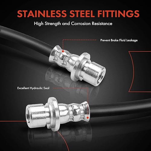 Miniatura 4 de A-Premium Mangueras hidráulicas para freno trasero del conductor y del pasajero compatibles con modelos seleccionados de Honda - CR-V 1997 1998 1999