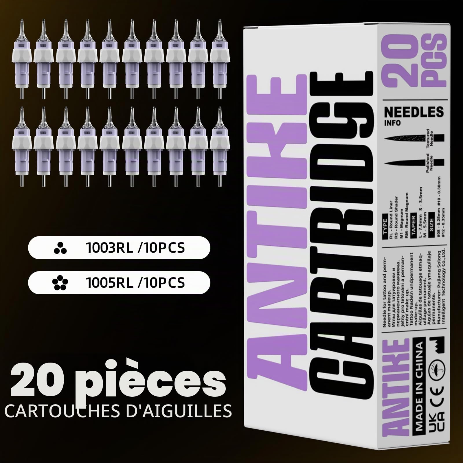 Kit Tatouage,Professionnel Machine Tatouage Sans Fil avec 2 Piles,20 Aiguille Tatouage,Encres Colorées pour Tatouer,Machine a Tatouer Kit Complet pour Les Débutants et Les Artistes du Tatouage