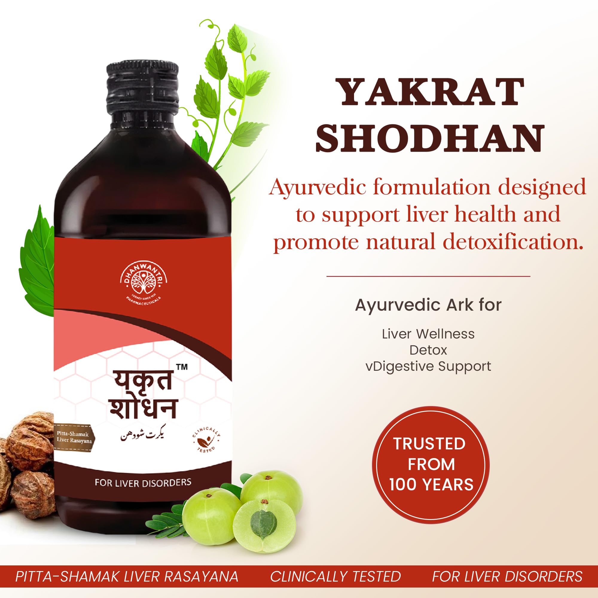 Yakrat Shodhan Ayurvedic Liver Detox Supplement Syrup - 400 ml — Amazon image 2
