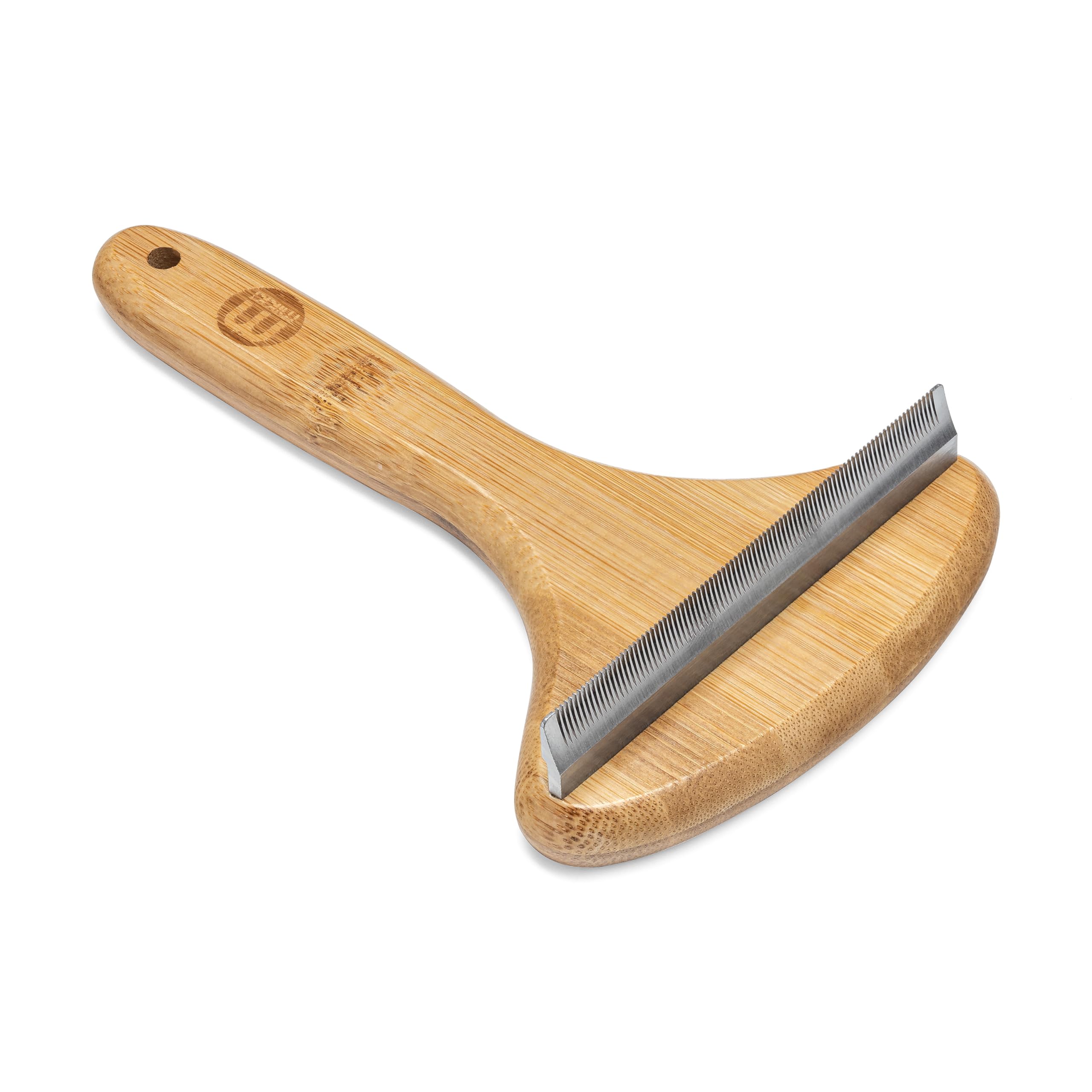 Mikki Bamboo Moult Master De-Shedding Blade For Dog & Cat Grooming, Shedding & Undercoat, Safely Removes Loose Hair