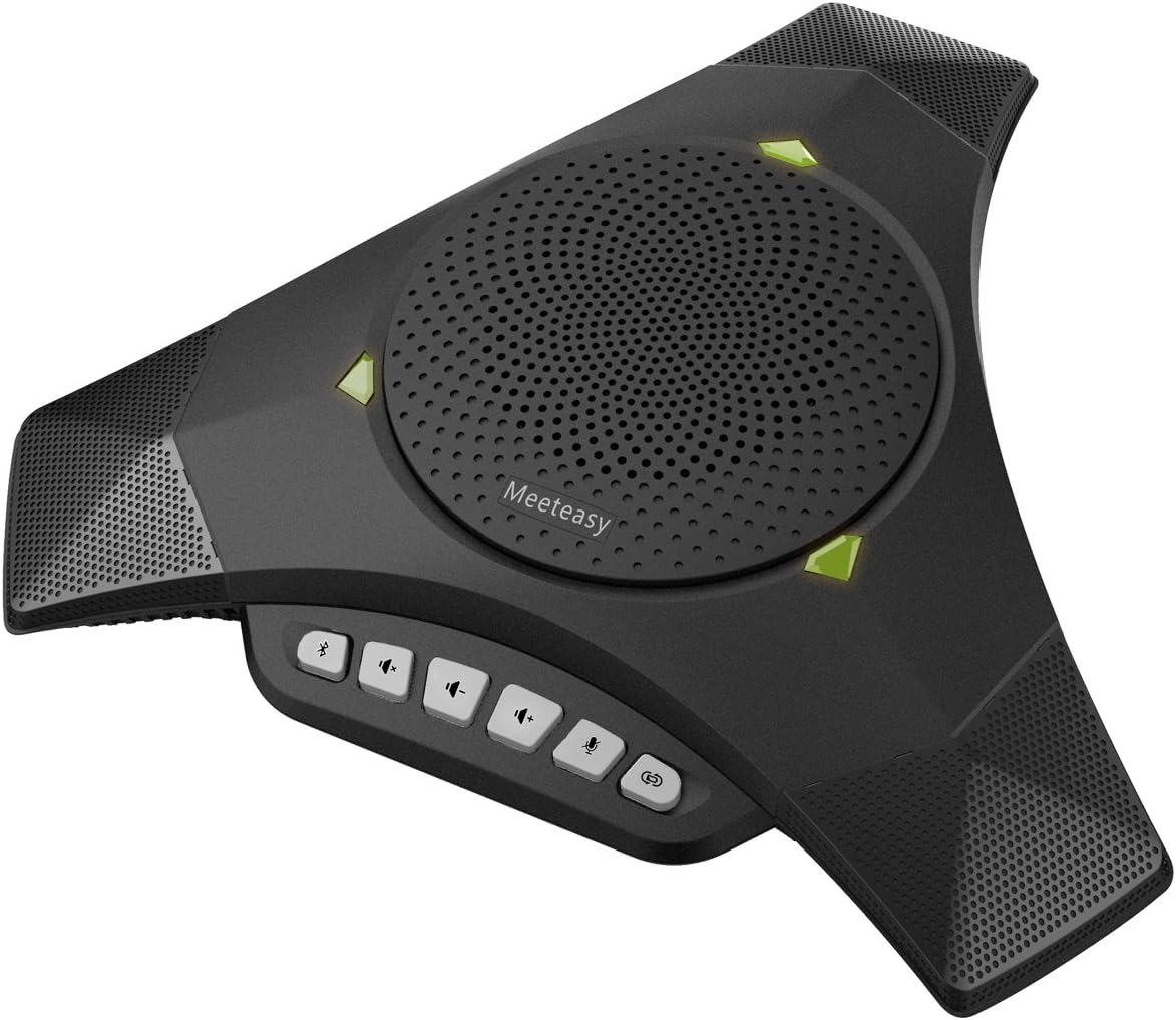 Meeteasy MVOICE 8000-B Bluetooth Speakerphone for Audio conferencing via VoIP Softphone and Mobile Phone (Expansion mic NOT Included)