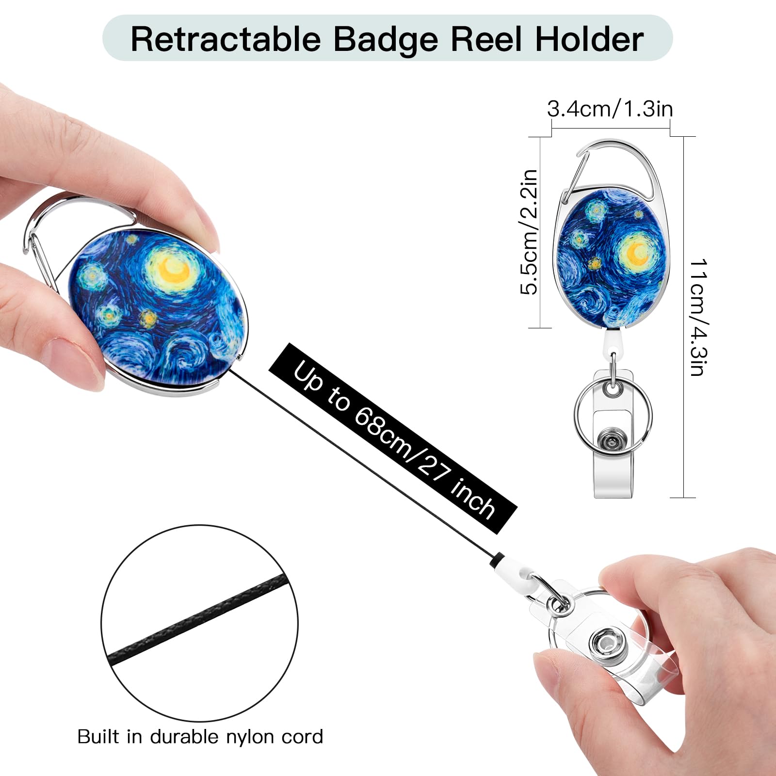 Llavero Retráctil Carretes De Insignia Retráctiles