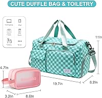 Vista 418 de Pequeña bolsa de gimnasio para mujer, bolsa de viaje con compartimento para zapatos