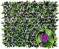 Vista 1 de LANDGARDEN Pantalla para valla de privacidad, hoja artificial, hiedra sintética, expandible/estirable