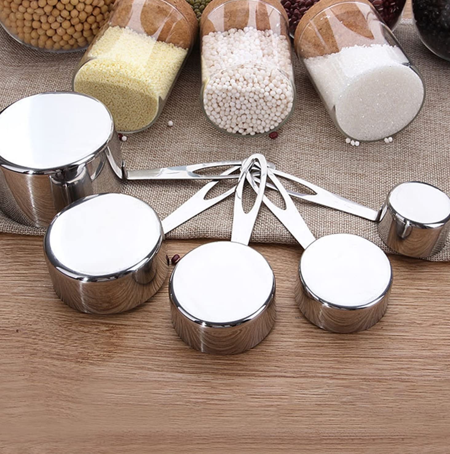 Küchenwaage, 5-Teiliges Messlöffel-Set, Robuste Edelstahl-Löffelwaage, Backutensilien Für Die Küche