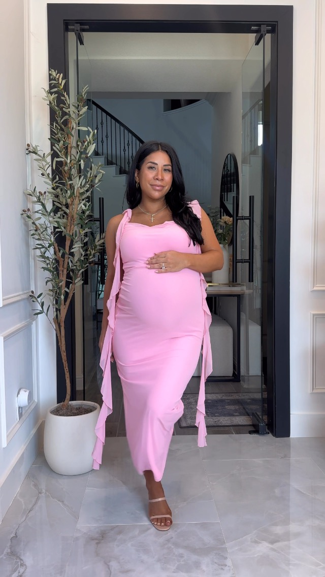 pink shower dress Baby shower dresses