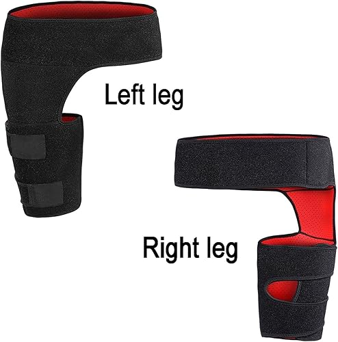 Miniatura 3 de Soporte de ingle, soporte de compresión de cadera, soporte antideslizante ajustable para muslo, soporte para la ingle para hombres y mujeres,