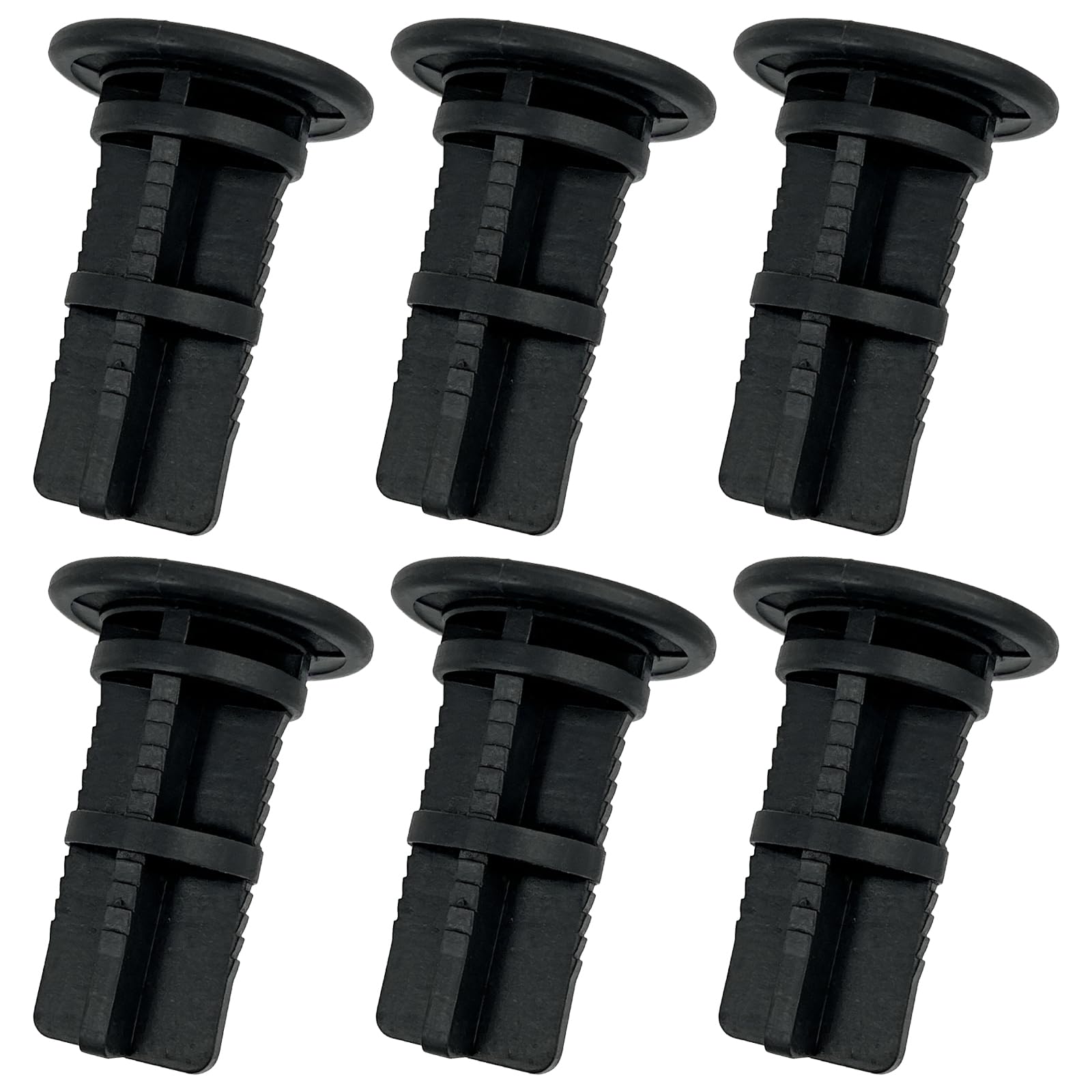 6 Pcs 38 x 18 mm Black 240 Litre Wheelie Bin Lid Replacement Hinge Pins