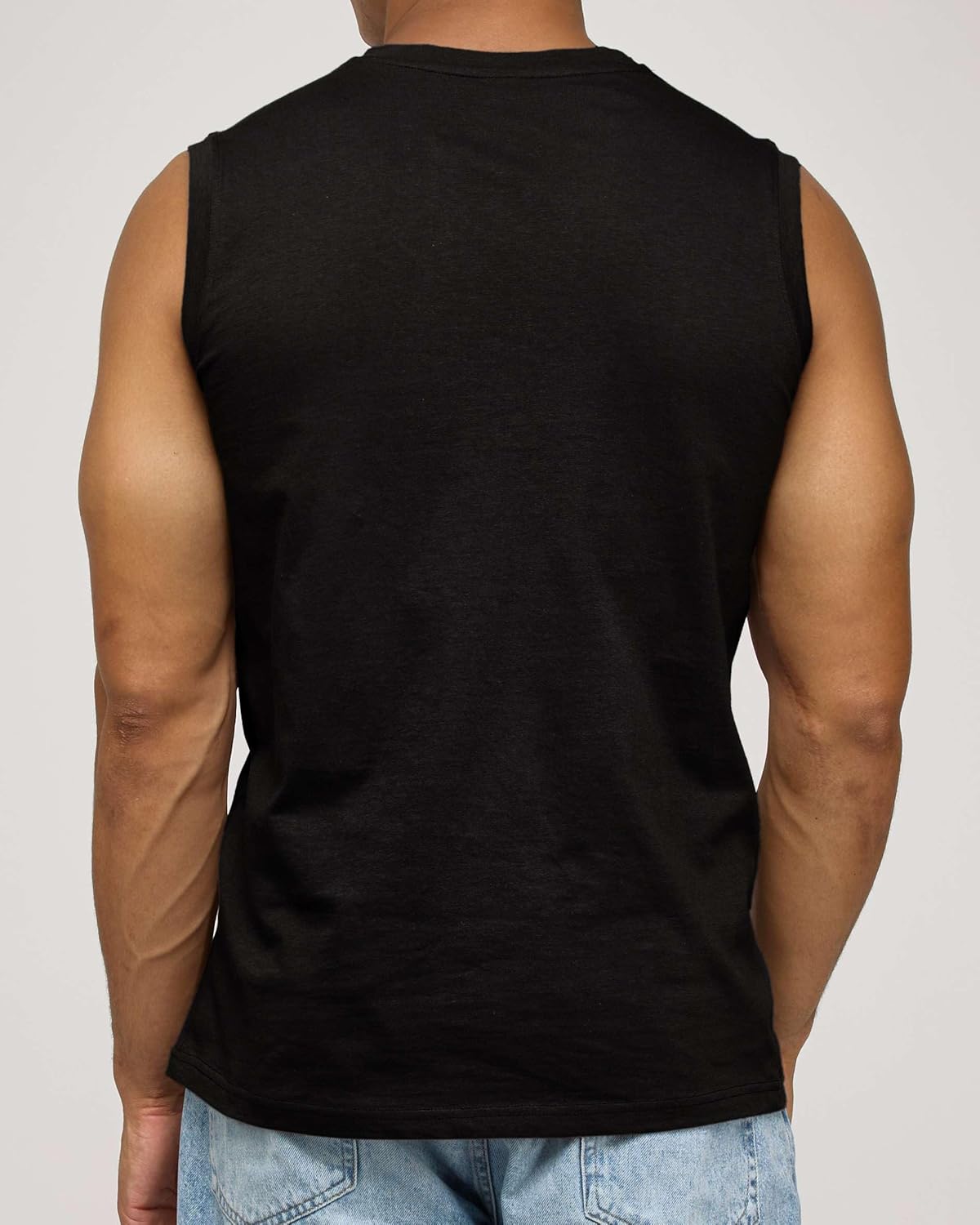 Real Essentials 5 Pack: Men's Cotton Sleeveless Crewneck Tank Top Casual Shirts Tees (Big & Tall Available) - Image 5