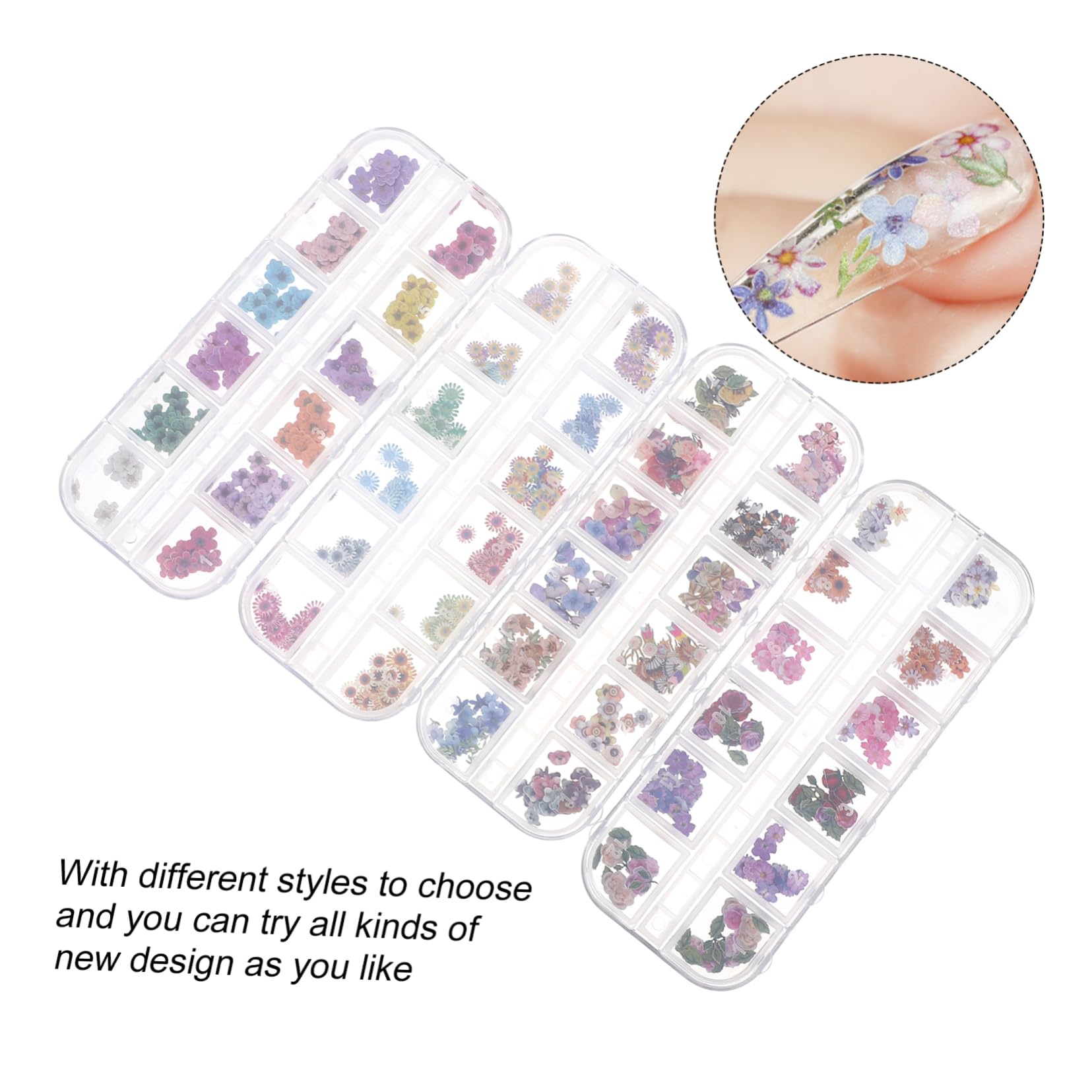 VICASKY 2 set Fogli Per Unghie Adesivi Per Unghie Decalcomanie Per Unghie Numeri Decorazioni Per Unghie Decorazione Per Manicure Decorazione Per Unghie Di Bellezza Accessori 4 scatole*2