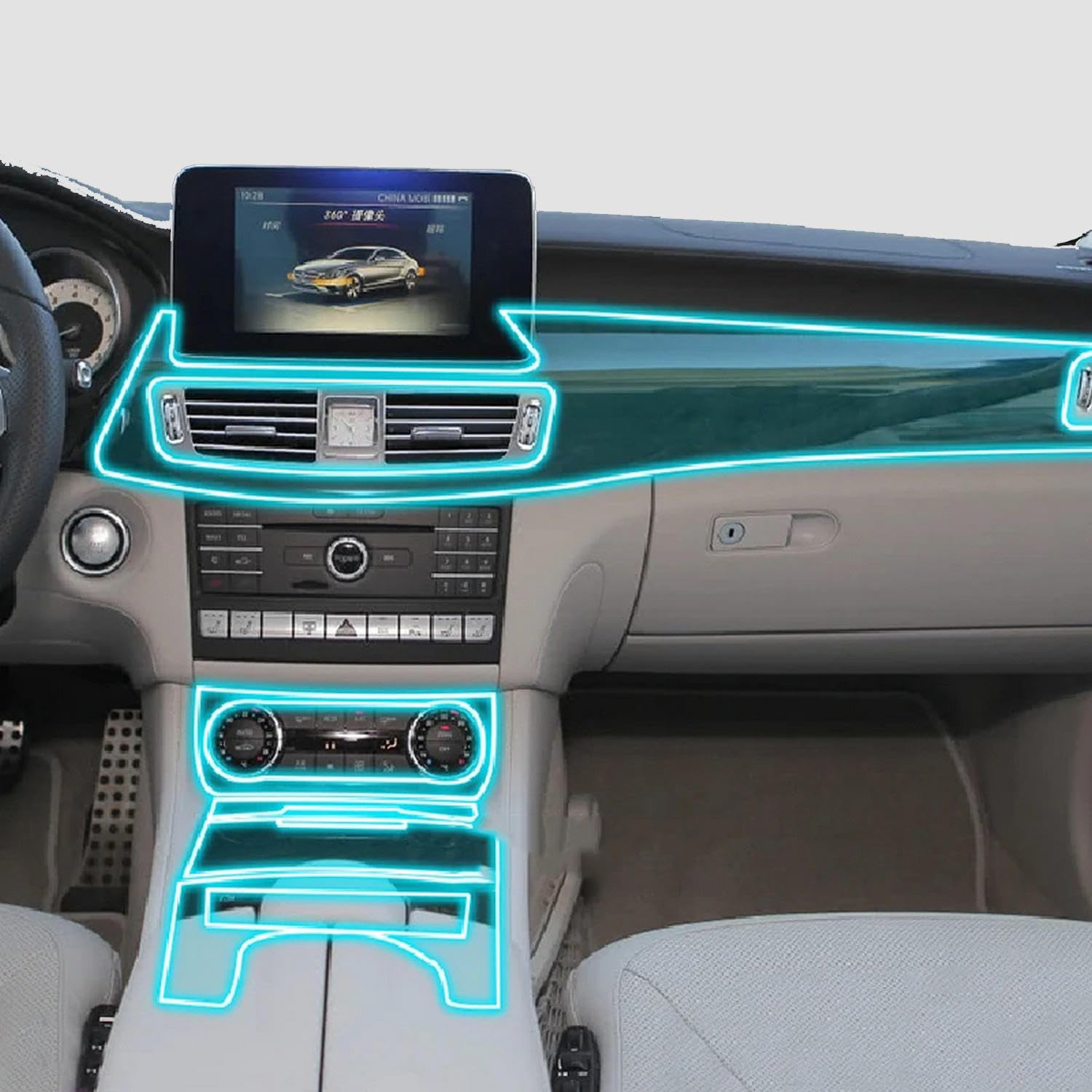 Film protecteur TPU intérieur Mercedes CLS 2013 2014 2015 2016 2017