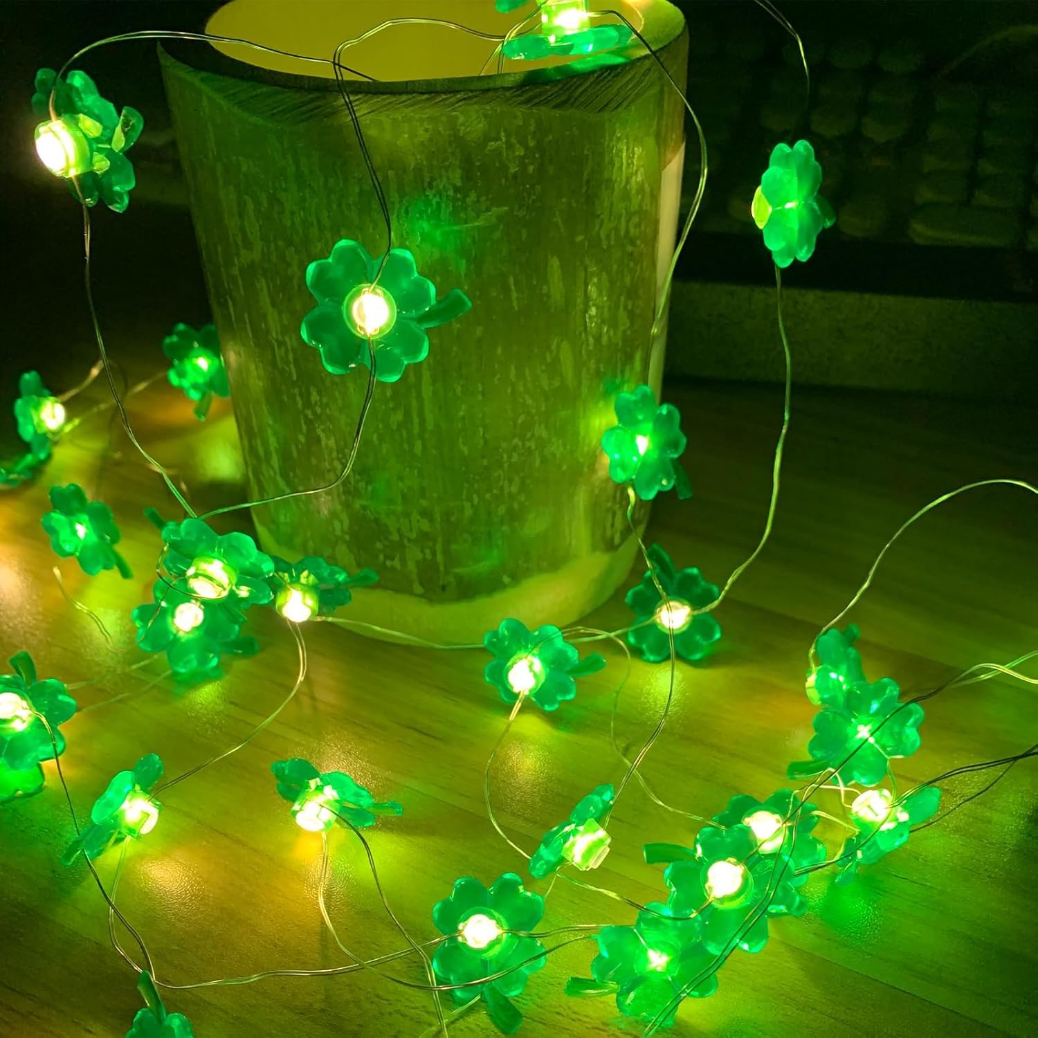 SOPSTUO St Patricks Day Decorations, St. Patrick's Day Lights, 10 Feet 30 LEDs Shamrock Lights - Image 3