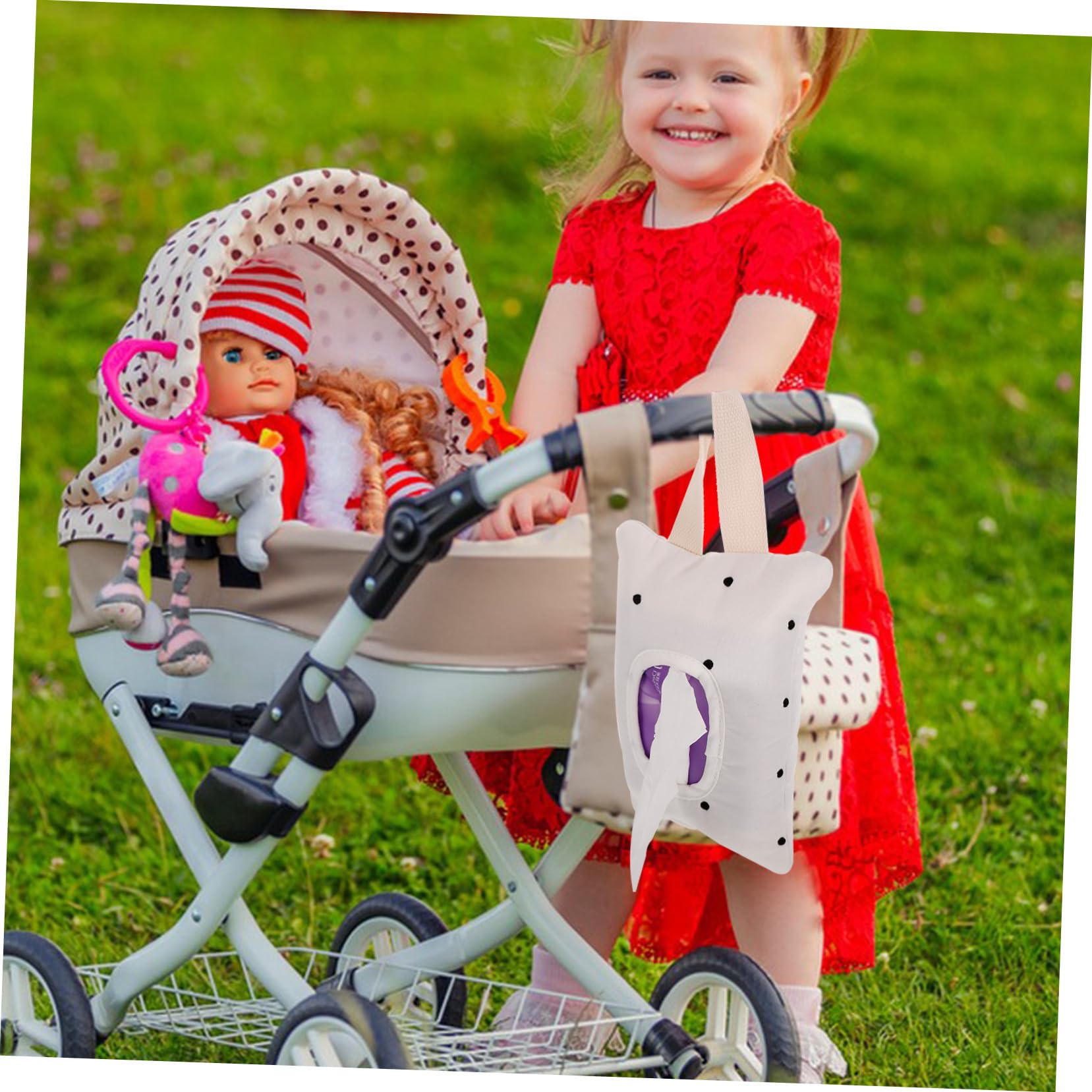 Abaodam 5 Stück Feuchttücherpackung aufbewahrungstasche pflegeprodukte Mülltonne Serviettenetui Handtuch Reise-Behälter für Babytücher Tragbare Tasche für Feuchttücher Baumwolle Beige